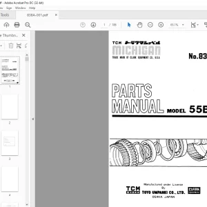 TCM 55BZ Tractor Shovel Parts Manual 838A - PDF DOWNLOAD