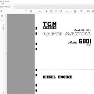 TCM 6BD1 Diesel Engine Parts Manual 6BD1A - PDF DOWNLOAD