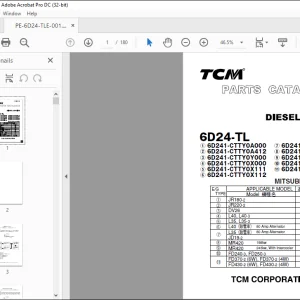 TCM 6D24-TL Diesel Engine Parts Catalogue Manual PE-6D24-TLE - PDF DOWNLOAD