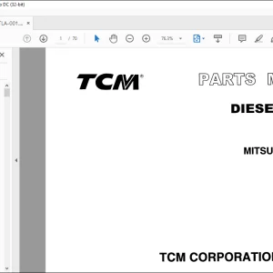 TCM 6D24-TL Mitsubishi Motors Diesel Engine Parts Manual PE-6D24-TLA - PDF DOWNLOAD