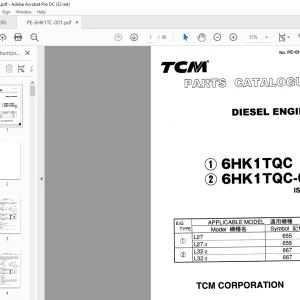 TCM 6HK1TQC 6HK1TQC-01 Isuzu Diesel Engine Parts Manual PE-6HK1TC - PDF DOWNLOAD