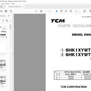 TCM 6HK1XYWT01 6HK1XYWT02 Isuzu Diesel Engine Parts Catalogue Manual PE-6HK1XYWT01A - PDF DOWNLOAD