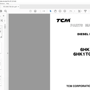 TCM 6HKITQC 6HKITQC-01 Diesel Engine Parts Manual PE-6HK1TB - PDF DOWNLOAD