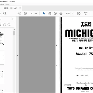 TCM 75 III A Supplement Parts Manual 841B-1 - PDF DOWNLOAD