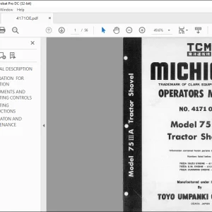 TCM 75 III A Tractor Shovel Operators Manual 4171 OE - PDF DOWNLOAD
