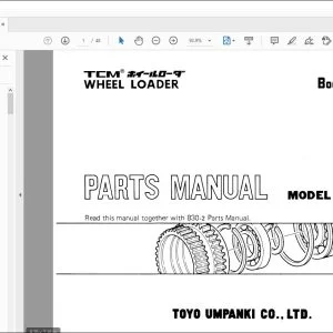 TCM 830-2 Wheel Loader Parts Manual 638-2B-1 - PDF DOWNLOAD