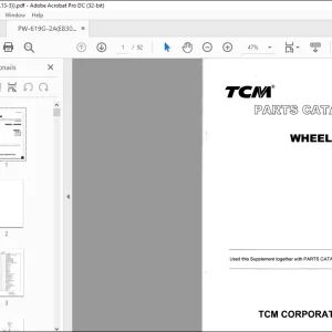 TCM 830-3 (L13-3) Wheel Loader (Supplement) Parts Catalogue Manual PW-619G-2A - PDF DOWNLOAD