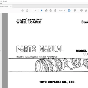 TCM 835 Wheel Loader (Supplement) Parts Manual 643D-1 - PDF DOWNLOAD