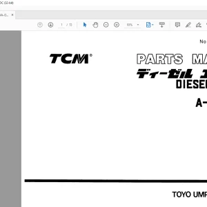TCM A-PF6TA13 Diesel Engine Parts Manual PE-PF6T13A - PDF DOWNLOADTCM A-PF6TA13 Diesel Engine Parts Manual PE-PF6T13A - PDF DOWNLOAD