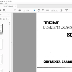 TCM CONTAINER CARRIER SC350 PARTS MANUAL PC-917-3A - PDF DOWNLOAD