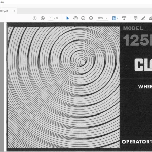 TCM Clark 125BN Wheel Loader Operator's Manual S-868CE - PDF DOWNLOAD