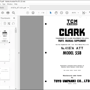 TCM Clark 558 Supplement Parts Manual  - PDF DOWNLOAD