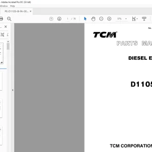 TCM D1105-B-F Diesel Engine Parts Manual PE-D1105-B-FA - PDF DOWNLOAD
