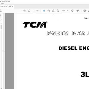TCM DIESEL ENGINE 3LD1 ISUZU PARTS MANUAL  - PDF DOWNLOAD