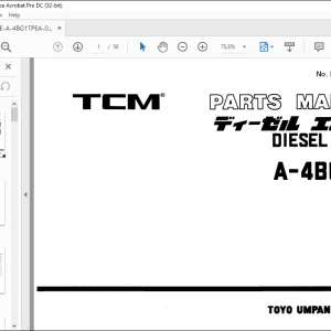 TCM DIESEL ENGINE A-4BGITPE ISUZU PARTS MANUAL - PDF DOWNLOAD