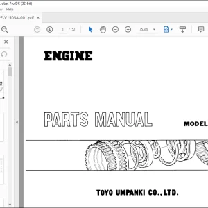 TCM DIESEL ENGINE V1505  V1505-T PARTS MANUAL V1505A -  PDF DOWNLOAD