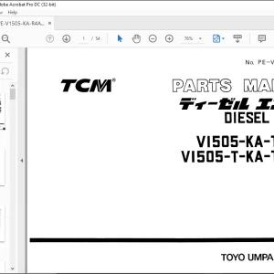 TCM DIESEL ENGINE VI5D5-KA-TCM-R4 VI5D5-T-KA-TCM-R4 KUBOTA PARTS MANUAL  - PDF DOWNLOAD