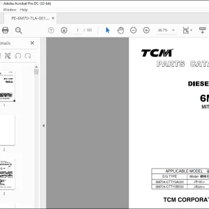 TCM Diesel Engine 6M70-TL MITSUBISHI FUSO Parts Manual PE-6M70-TLA  - PDF DOWNLOAD
