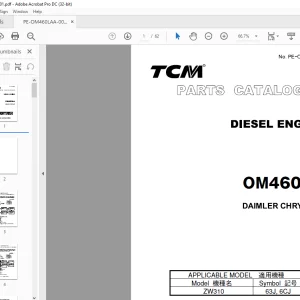 TCM Diesel Engine OM460LA Parts Manual PE-OM460LAA - PDF DOWNLOAD