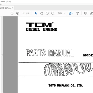 TCM Diesel Engine PE-4BC2PK Parts Manual PE-4BC2PKC -  PDF DOWNLOAD