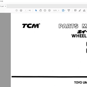 TCM E835 E840 Wheel Loader Parts Manual PW-641AE - PDF DOWNLOAD