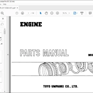 TCM ENGINE MODEL D1105 KUBOTA PARTS MANUAL D1105B -  PDF DOWNLOAD