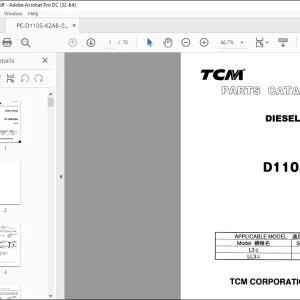 TCM Kubota D1105-K2A Diesel Engine Parts Catalogue Manual PE-D1105-K2AB - PDF DOWNLOAD