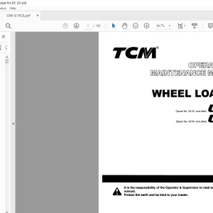 TCM L13-3 L16-3 Wheel Loader Operation & Maintenance Manual OW-619CE - PDF DOWNLOAD