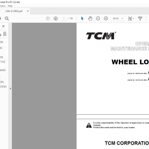 TCM L13-3 L16-3 Wheel Loader Operation & Maintenance Manual OW-619DE - PDF DOWNLOAD