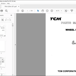 TCM L16-2 Wheel Loader Parts Manual PW-639A - PDF DOWNLOAD
