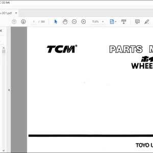 TCM L16 L19 Wheel Loader Parts Manual PW-641A - PDF DOWNLOAD