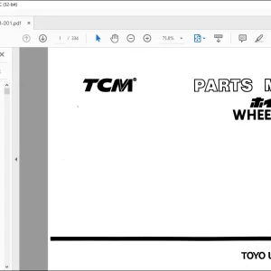 TCM L26 L32 L34 L39 Wheel Loader Parts Manual PW-675B - PDF DOWNLOAD