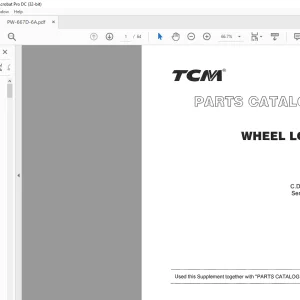 TCM L32-3 Wheel Loader (Supplement) Parts Catalogue Manual PW-667D-6A - PDF DOWNLOAD