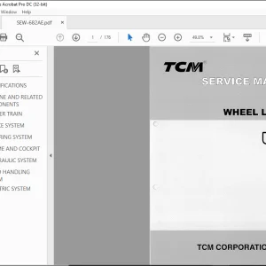 TCM L50 Wheel Loader Service Manual SEW-682AE - PDF DOWNLOAD