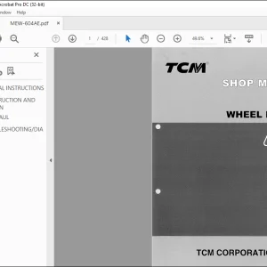 TCM L9-2 Wheel Loader Shop Manual MEW-604AE - PDF DOWNLOAD
