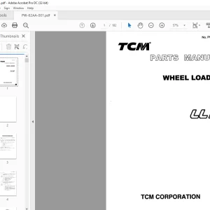 TCM LL3 Wheel Loader Parts Manual PW-62AA - PDF DOWNLOAD