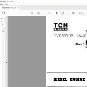 TCM ND604 Nissan Diesel Engine Parts Manual ND604B - PDF DOWNLOAD