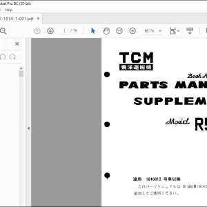 TCM R500B Supplement Parts Manual S2-181A-1 - PDF DOWNLOAD