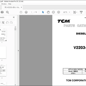 TCM V2203-EB-J-1 Kubota Diesel Engine Parts Catalogue Manual - PDF DOWNLOAD