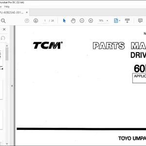 TCM W90 608-25 DRIVE UNIT PARTS MANUAL - PDF DOWNLOAD