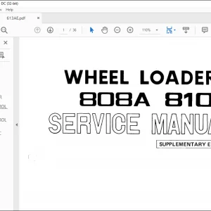 TCM WHEEL LOADER 808A 810A SERVICE MANUAL - PDF DOWNLOAD