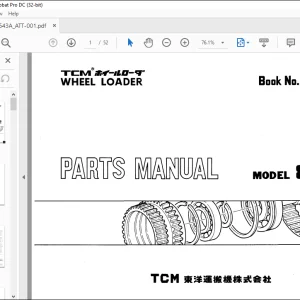 TCM WHEEL LOADER 835 ATTACHMENT PARTS MANUAL -  PDF  DOWNLOAD