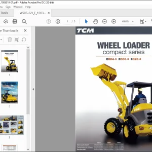 TCM WHEEL LOADER E804-3 E806-3 E820-3 compact series Parts Manual  - PDF DOWNLOAD