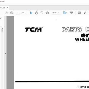 TCM WHEEL LOADER E820 PARTS MANUAL PW-617BE - PDF DOWNLOAD