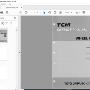 TCM WHEEL LOADER E830 E835 E840 SERVICE MANUAL SEW-640BE - PDF DOWNLOAD