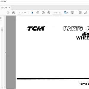 TCM WHEEL LOADER E830 PARTS MANUAL PW-640FE - PDF DOWNLOAD