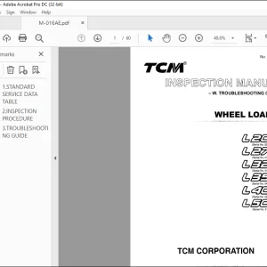 TCM WHEEL LOADER L20-2 L27 L32-2 L35 L40 L50 INSPECTION MANUAL -  PDF DOWNLOAD