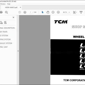 TCM WHEEL LOADER L20-3 L27-3 L32-3 L35-3 L40-3 SHOP MANUAL MEW-648CE - PDF DOWNLOAD