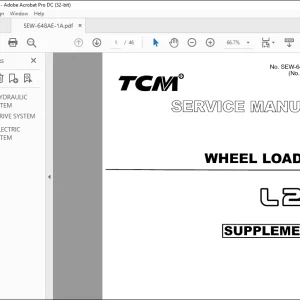 TCM WHEEL LOADER L20 PARTS SERVICE MANUAL  - PDF DOWNLOAD