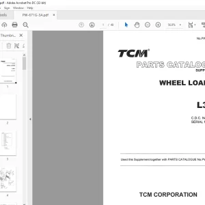TCM WHEEL LOADER L35-3 PARTS CATALOG MANUAL  - PDF DOWNLOAD